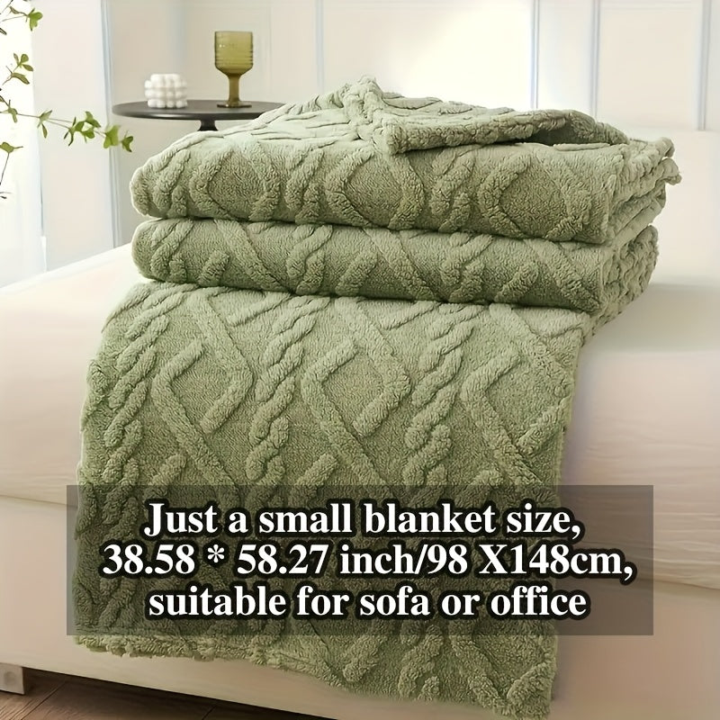 Cozy Blanket Cozy Lamb Fleece Blanket | 1pc | Lamb Fleece | Soft, Warm, 3D Design, Multifunctional, Hand Wash Only | Bed, Couch & Travel | All-Season | Natural Beige\u002FLight Brown