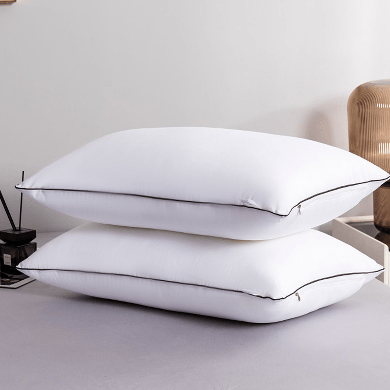2pcs Luxury Cooling Pillows - Ultra Soft Microfiber with Down Alternative Filling, Breathable Design for Back, Side, and Stomach Sleepers, Hotel Quality, Machine Washable, White