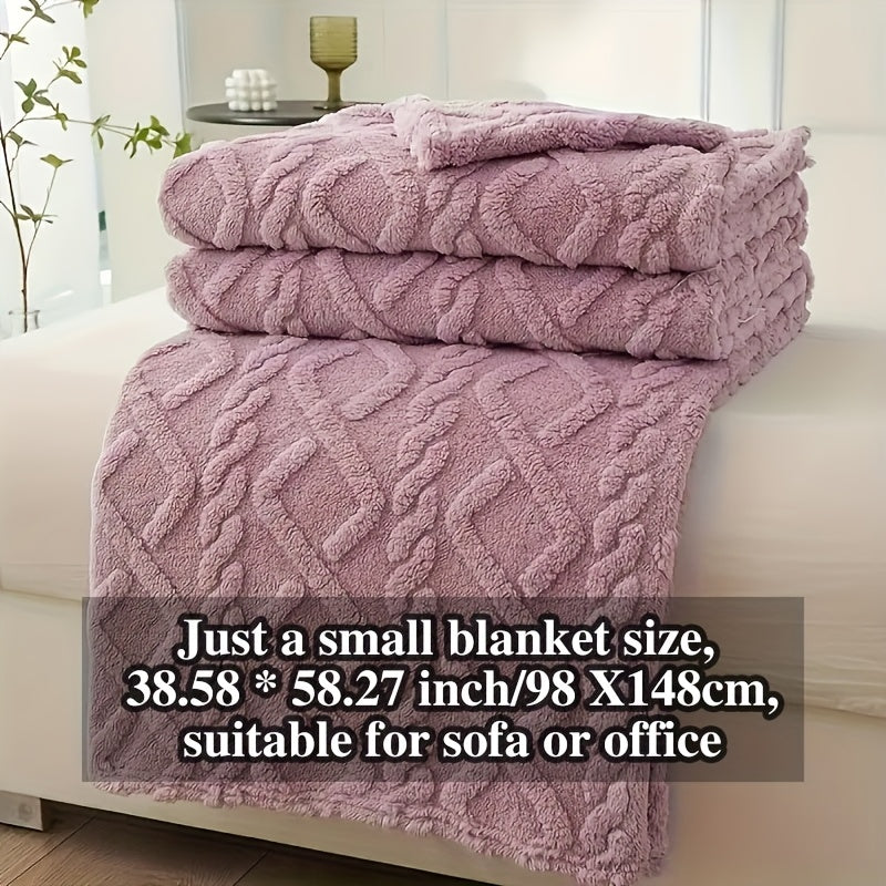 Cozy Blanket Cozy Lamb Fleece Blanket | 1pc | Lamb Fleece | Soft, Warm, 3D Design, Multifunctional, Hand Wash Only | Bed, Couch & Travel | All-Season | Natural Beige\u002FLight Brown