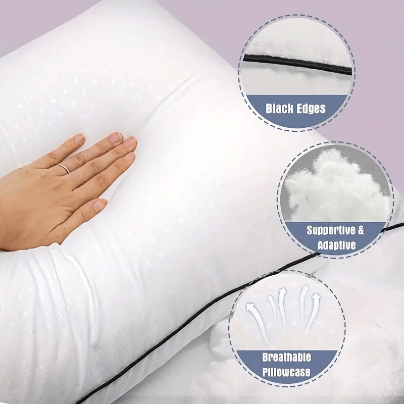 2pcs Luxury Cooling Pillows - Ultra Soft Microfiber with Down Alternative Filling, Breathable Design for Back, Side, and Stomach Sleepers, Hotel Quality, Machine Washable, White