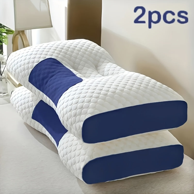 Two Pieces Of Pillow, Neck Support, Adjustable Neck Pillow for Comfortable Sleep, Ergonomic Contour Memory Pillow