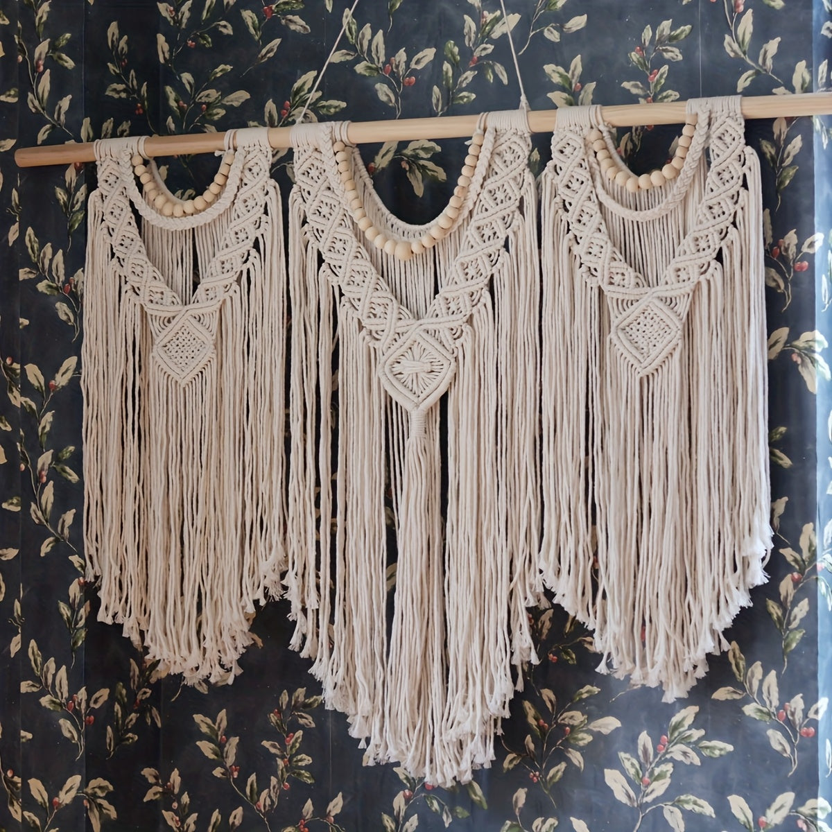 1pc Large Macrame Wall Hanging Boho Tapestry Macrame Wall Decor Bohemian Handmade Tapestry Home Decoration for Bedroom Living Room Wedding Party - 43\