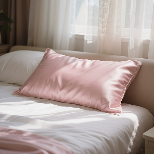 2pcs Solid Colored Color Mulberry Silk Pillowcases, Cool & Breathable, Sensitive Light Beige Friendly, Hair Protection & Light Beige-Friendly, Hygienic Sleep