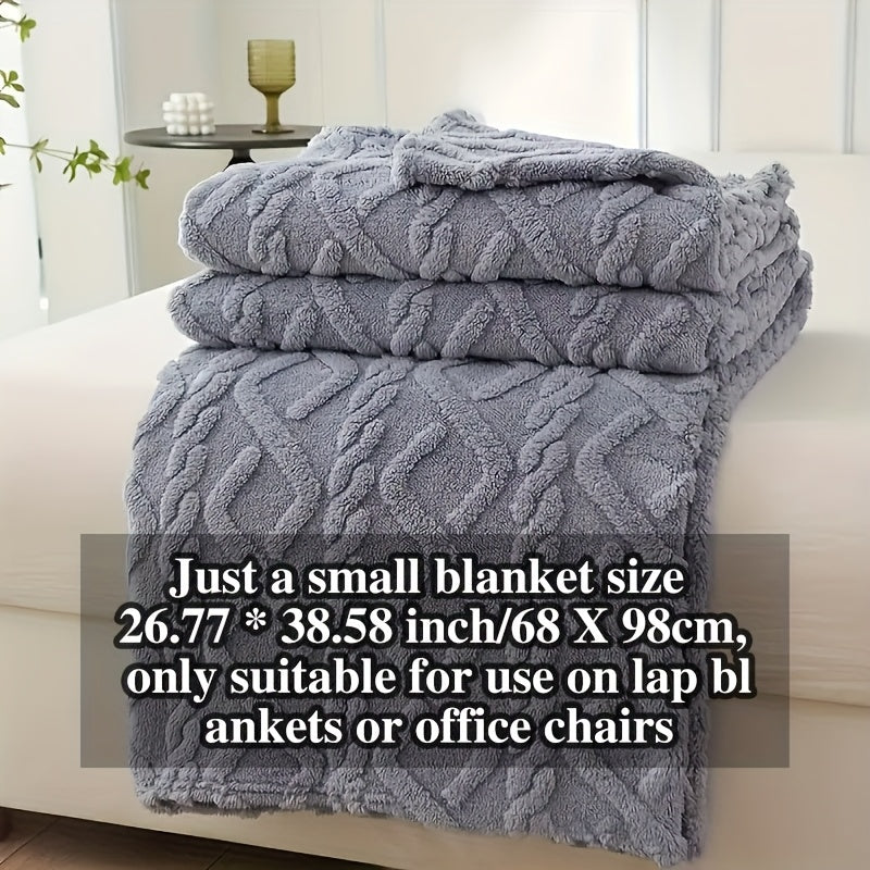 Cozy Blanket Cozy Lamb Fleece Blanket | 1pc | Lamb Fleece | Soft, Warm, 3D Design, Multifunctional, Hand Wash Only | Bed, Couch & Travel | All-Season | Natural Beige\u002FLight Brown