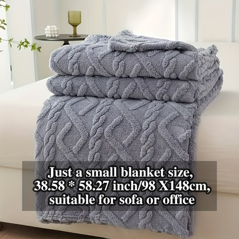 Cozy Blanket Cozy Lamb Fleece Blanket | 1pc | Lamb Fleece | Soft, Warm, 3D Design, Multifunctional, Hand Wash Only | Bed, Couch & Travel | All-Season | Natural Beige\u002FLight Brown