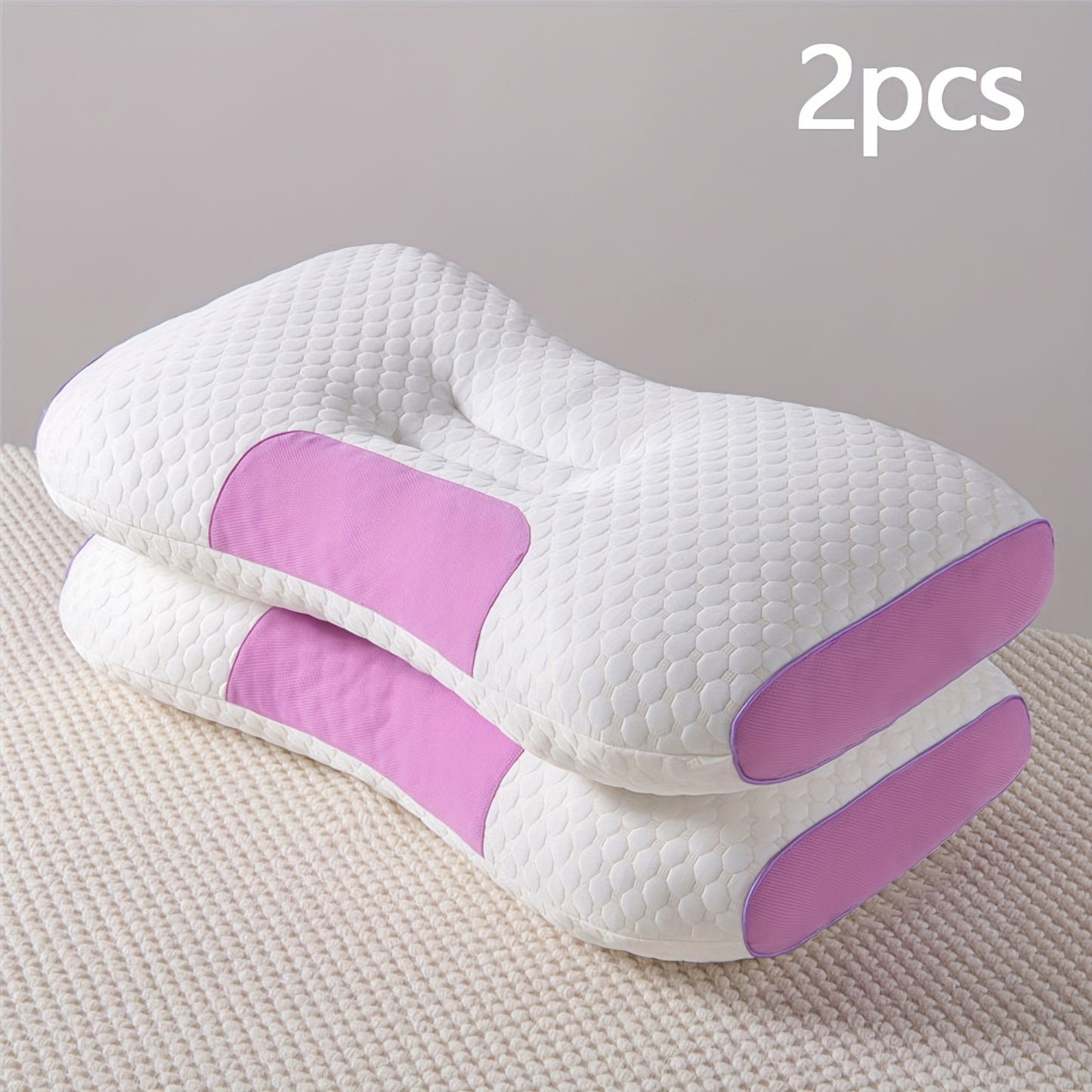 Two Pieces Of Pillow, Neck Support, Adjustable Neck Pillow for Comfortable Sleep, Ergonomic Contour Memory Pillow