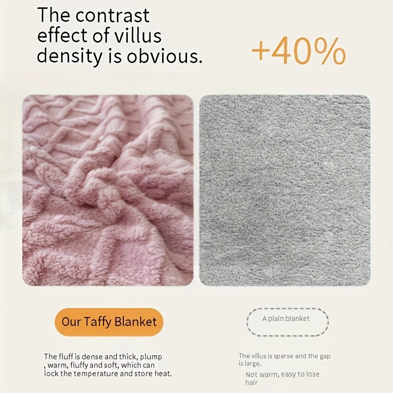Cozy Blanket Cozy Lamb Fleece Blanket | 1pc | Lamb Fleece | Soft, Warm, 3D Design, Multifunctional, Hand Wash Only | Bed, Couch & Travel | All-Season | Natural Beige\u002FLight Brown