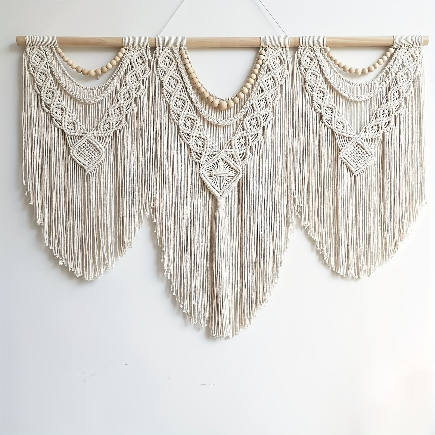 1pc Large Macrame Wall Hanging Boho Tapestry Macrame Wall Decor Bohemian Handmade Tapestry Home Decoration for Bedroom Living Room Wedding Party - 43\