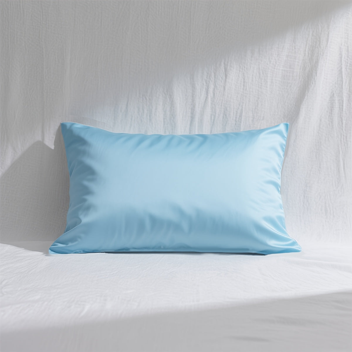 2pcs Solid Colored Color Mulberry Silk Pillowcases, Cool & Breathable, Sensitive Light Beige Friendly, Hair Protection & Light Beige-Friendly, Hygienic Sleep