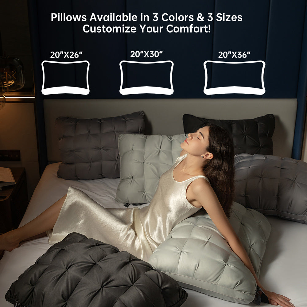 2Pack Luxury Twisted Neck Pillows - 3D Breathable Support for Side Sleepers, Orthopedic Sleep Aid with Deep Pressure Release