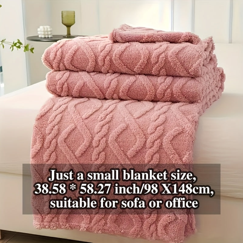 Cozy Blanket Cozy Lamb Fleece Blanket | 1pc | Lamb Fleece | Soft, Warm, 3D Design, Multifunctional, Hand Wash Only | Bed, Couch & Travel | All-Season | Natural Beige\u002FLight Brown
