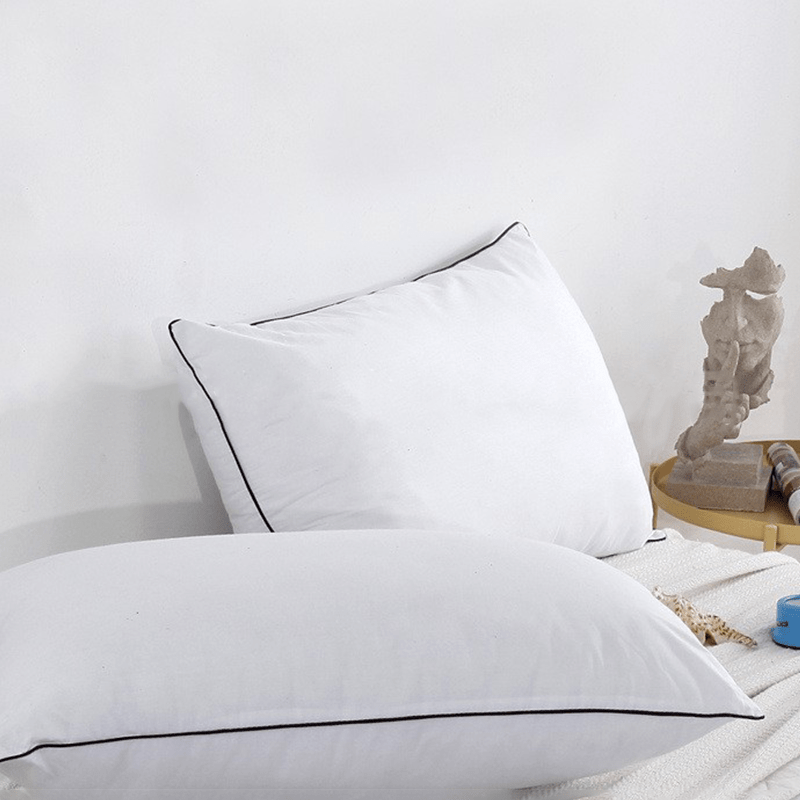 2pcs Luxury Cooling Pillows - Ultra Soft Microfiber with Down Alternative Filling, Breathable Design for Back, Side, and Stomach Sleepers, Hotel Quality, Machine Washable, White